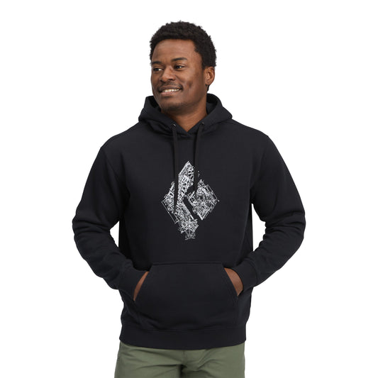 Men's Engineered Diamond Pullover Hoody | Black Diamond Recommended