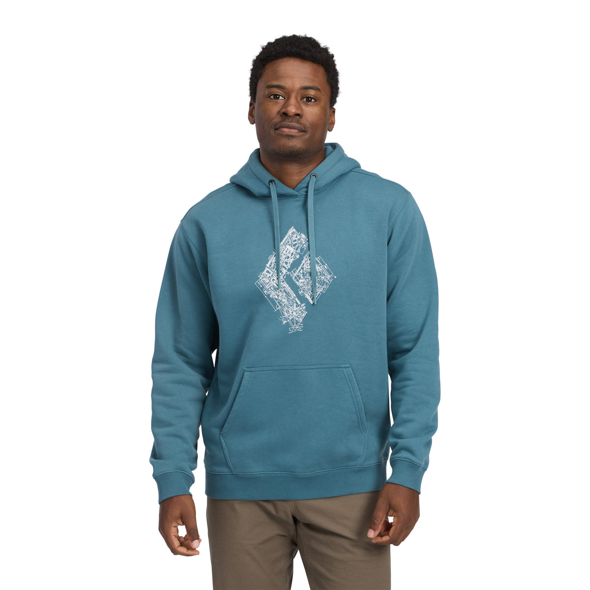 Men's Engineered Diamond Pullover Hoody | Black Diamond Recommended
